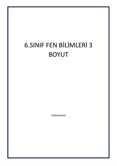 6.SINIF FEN BİLİMLERİ 3 BOYUT - 1