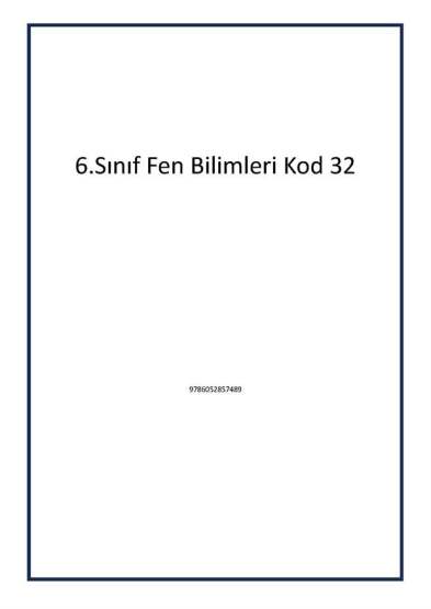 6.Sınıf Fen Bilimleri Kod 32 - 1