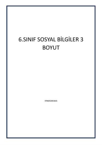 6.SINIF SOSYAL BİLGİLER 3 BOYUT - 1