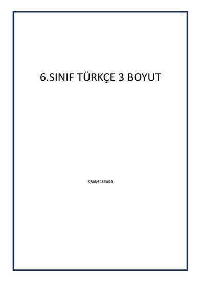 6.SINIF TÜRKÇE 3 BOYUT - 1