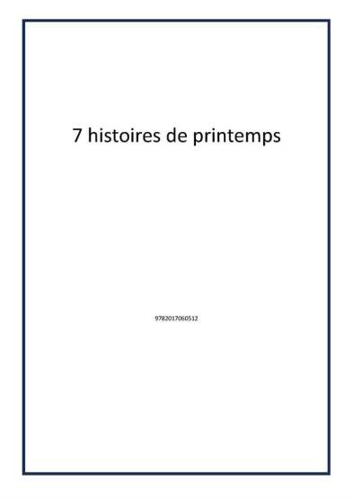 7 histoires de printemps - 1