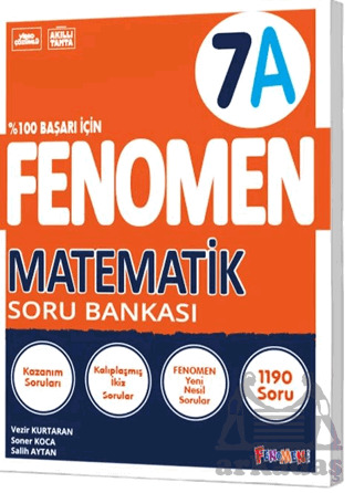 7. Sınıf Fenomen A Serisi Matematik Soru Bankası Fenomen Okul - Fenomen Yayınları