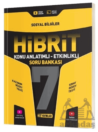 7. Sınıf Sosyal Bilgiler HİBRİT Konu Anlatımlı Etkinlikli Soru Bankası - Hız Yayınları