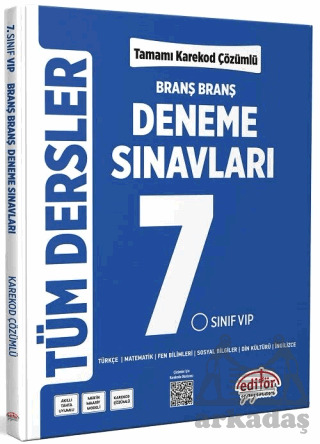 7. Sınıf Tüm Dersler Ünite Ünite Deneme Sınavları - Editör Yayınevi