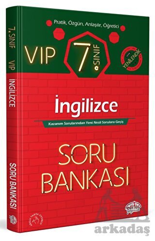 7. Sınıf Vıp İngilizce Soru Bankası - Editör Yayınevi