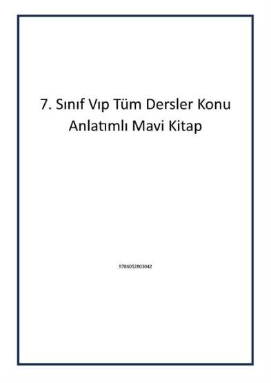 7. Sınıf Vıp Tüm Dersler Konu Anlatımlı Mavi Kitap - 1