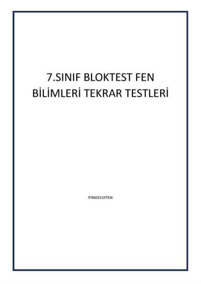 7.SINIF BLOKTEST FEN BİLİMLERİ TEKRAR TESTLERİ - 1