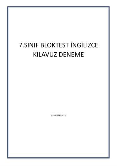 7.SINIF BLOKTEST İNGİLİZCE KILAVUZ DENEME - Bloktest Yayınları