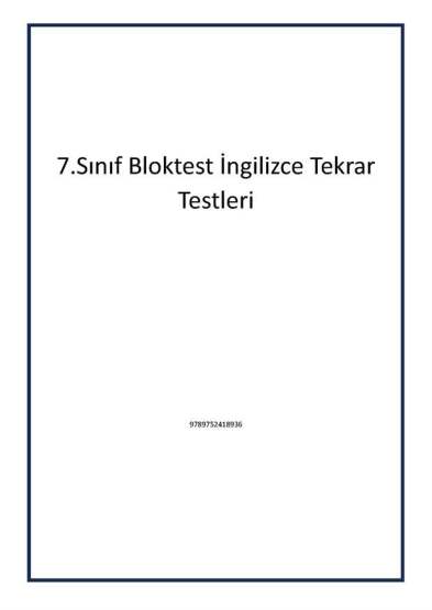 7.Sınıf Bloktest İngilizce Tekrar Testleri - 1