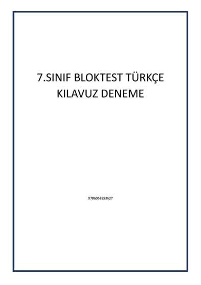 7.SINIF BLOKTEST TÜRKÇE KILAVUZ DENEME - Bloktest Yayınları