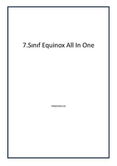 7.Sınıf Equinox All In One - 1