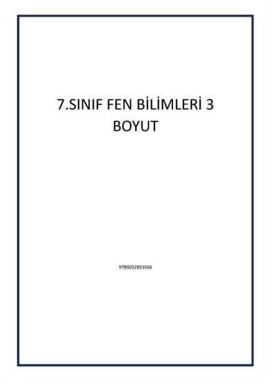 7.SINIF FEN BİLİMLERİ 3 BOYUT - 1