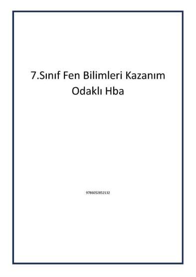 7.Sınıf Fen Bilimleri Kazanım Odaklı Hba - 1