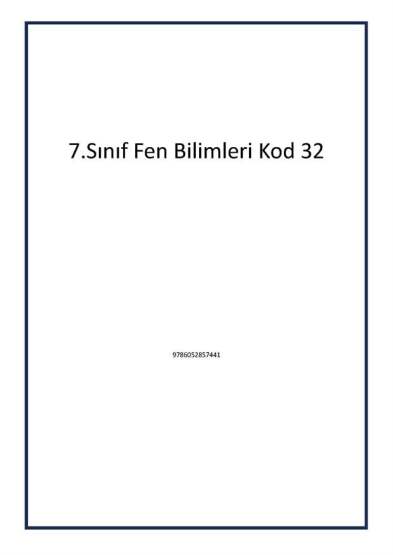 7.Sınıf Fen Bilimleri Kod 32 - 1