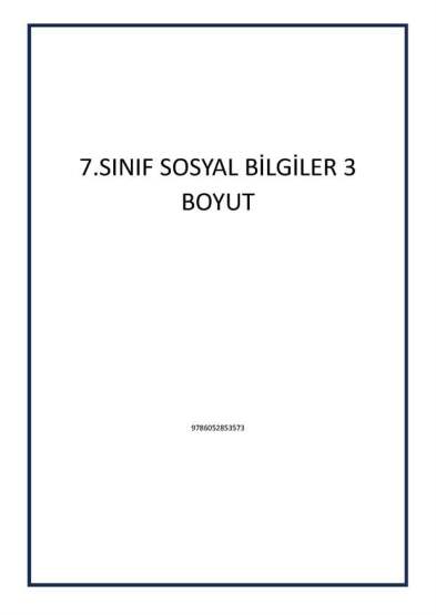 7.SINIF SOSYAL BİLGİLER 3 BOYUT - 1