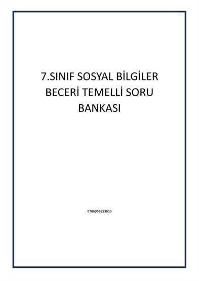7.SINIF SOSYAL BİLGİLER BECERİ TEMELLİ SORU BANKASI - Tudem Yayınları