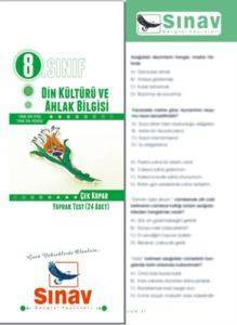 8. Sınıf Din Kültürü ve Ahlak Bilgisi Çek Kopar Yaprak Test (24 Adet) - Sınav Yayınları