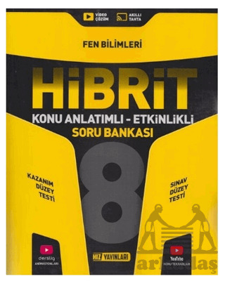 8. Sınıf Fen Bilimleri HİBRİT Konu Anlatımlı Etkinlikli Soru Bankası - Hız Yayınları