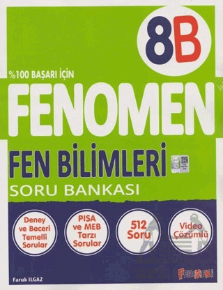 8. Sınıf Fenomen Fen Bilimleri B Soru Bankası Gama Okul Yayınları - Fenomen Yayınları