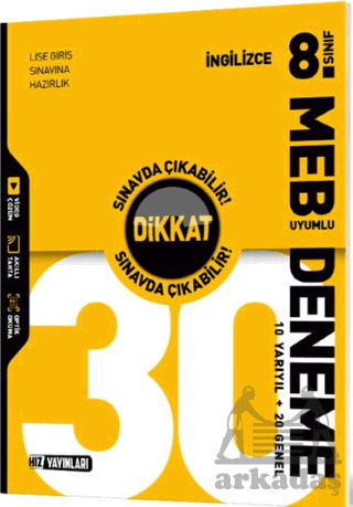 8. Sınıf İngilizce 30 Deneme - 2