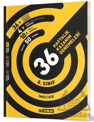 8. Sınıf İngilizce 36 Haftalık Kazanım Denemeleri - Hız Yayınları