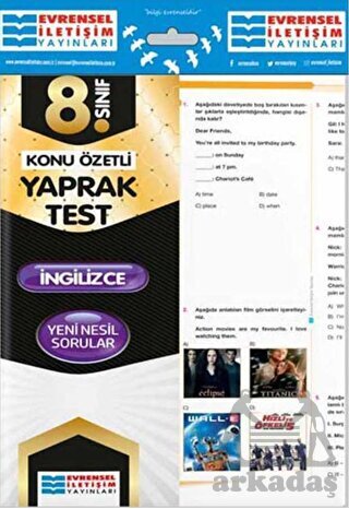 8. Sınıf İngilizce Konu Özetli Yaprak Test - Evrensel İletişim Yayınları