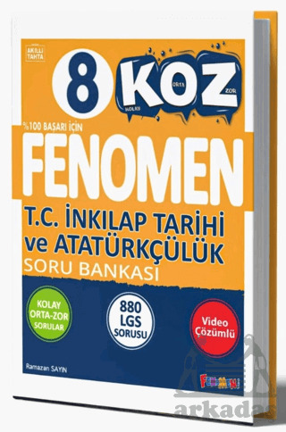 8. Sınıf Koz T.C. İnkılap Tarihi Ve Atatürkçülük Soru Bankası - Fenomen Yayınları