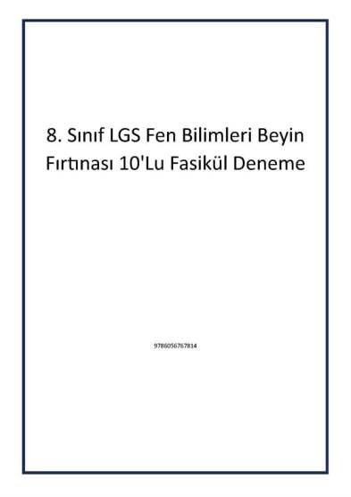 8. Sınıf LGS Fen Bilimleri Beyin Fırtınası 10'Lu Fasikül Deneme - 1