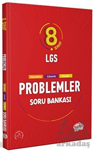 8. Sınıf LGS Problemler Soru Bankası Editör Yayınevi - Editör Yayınevi