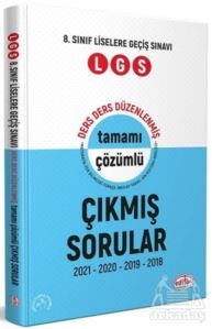 8. Sınıf LGS Tamamı Çözümlü Çıkmış Sorular - Editör Yayınevi