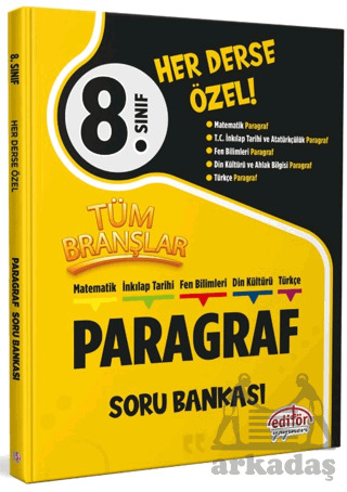 8. Sınıf Tüm Branşlar Paragraf Soru Bankası - Editör Yayınevi