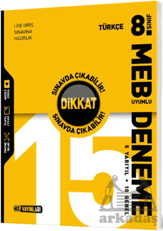 8. Sınıf Türkçe 15 Deneme - 2