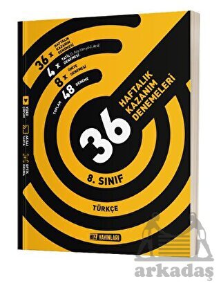 8. Sınıf Türkçe 36 Haftalık Kazanım Denemeleri - Hız Yayınları