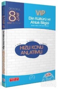 8. Sınıf VIP Din Kültürü Ve Ahlak Bilgisi Hızlı Konu Anlatımlı - Editör Yayınevi