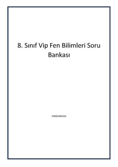 8. Sınıf Vip Fen Bilimleri Soru Bankası - Editör Yayınevi