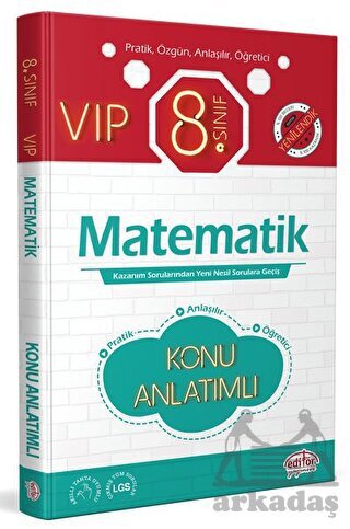 8. Sınıf Vıp Matematik Konu Anlatımı - Editör Yayınevi