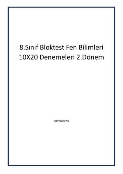 8.Sınıf Bloktest Fen Bilimleri 10X20 Denemeleri 2.Dönem - 1