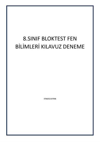 8.SINIF BLOKTEST FEN BİLİMLERİ KILAVUZ DENEME - 1