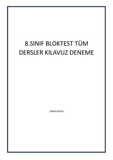 8.SINIF BLOKTEST TÜM DERSLER KILAVUZ DENEME - Bloktest Yayınları