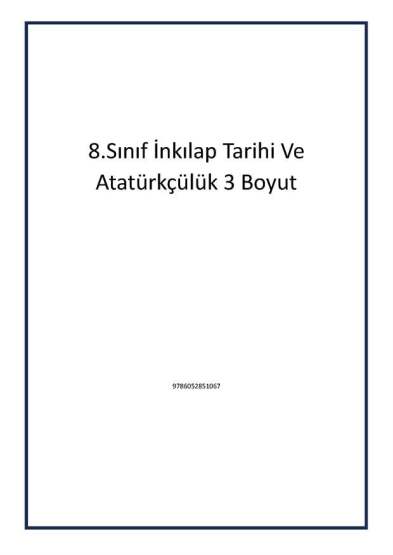 8.Sınıf İnkılap Tarihi Ve Atatürkçülük 3 Boyut - 1