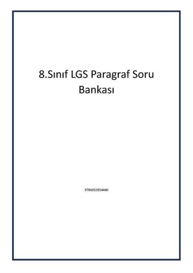 8.Sınıf LGS Paragraf Soru Bankası - 1