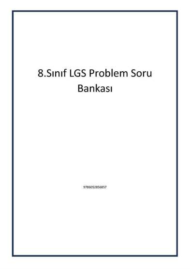 8.Sınıf LGS Problem Soru Bankası - 1