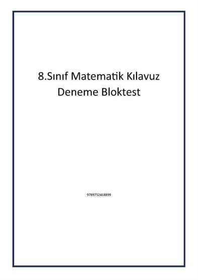 8.Sınıf Matematik Kılavuz Deneme Bloktest - 1