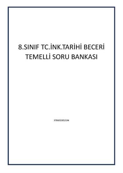 8.SINIF TC.İNK.TARİHİ BECERİ TEMELLİ SORU BANKASI - 1