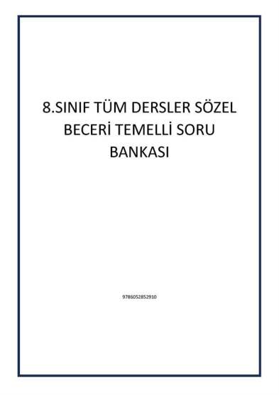 8.SINIF TÜM DERSLER SÖZEL BECERİ TEMELLİ SORU BANKASI - Tudem Yayınları