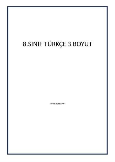 8.SINIF TÜRKÇE 3 BOYUT - 1