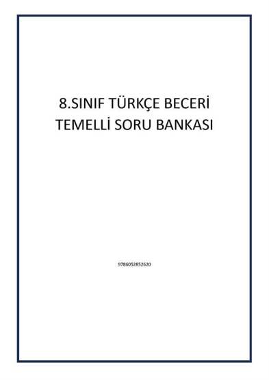 8.SINIF TÜRKÇE BECERİ TEMELLİ SORU BANKASI - Tudem Yayınları