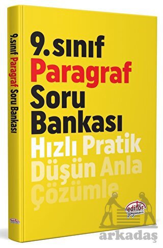 9. Sınıf Paragraf Soru Bankası Editör Yayınevi - 1