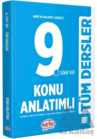 9. Sınıf VIP Tüm Dersler Konu Anlatımlı - Editör Yayınevi
