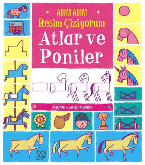 Adım Adım Resim Çizelim: Atlar ve Poniler - 1001 Çiçek Kitaplar